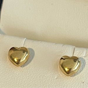 14 k gold heart earrings from Italy